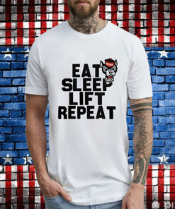 NC State Wolfpack eat sleep lift repeat T-Shirt
