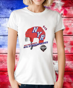 New York Rangers 2024 NHL Stadium Series Helmet Logo T-Shirt