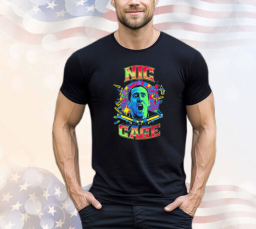 Nicolas Cage head vintage shirt