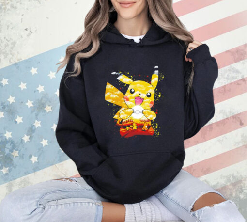 Pichu Pikachu and Raichu electric evolution painting Shirt