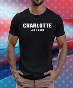 Preach Smitty wearing charlotte lacrosse T-Shirt