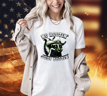 Raccoon no rootin just tootin T-Shirt