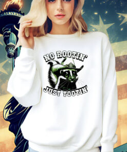 Raccoon no rootin just tootin T-Shirt