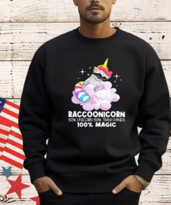 Raccoonicorn 50% unicorn 50% trash panda 100% magic T-Shirt