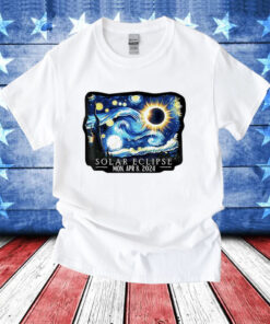 Retro Starry Night & Solar Eclipse Of April 8, 2024 Shirt