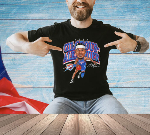 Shai Gilgeous-Alexander Oklahoma City Thunder Cartoon T-Shirt