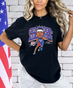 Shai Gilgeous-Alexander Oklahoma City Thunder Cartoon T-Shirt