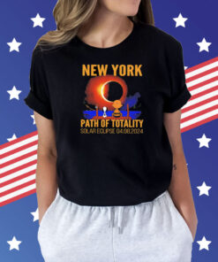 Snoopy and Charlie Brown New York path of totality solar eclipse april 8 2024 Shirt