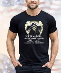 Supernatural 2005-2024 15 Seasons 327 Episodes Thank You For The Memories Shirt