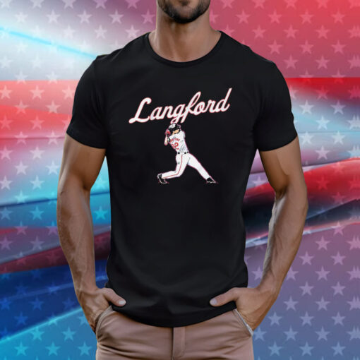 Wyatt Langford Texas Rangers slugger swing T-Shirt