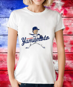 Yoshinobu Yamamoto Los Angeles Dodgers caricature T-Shirt