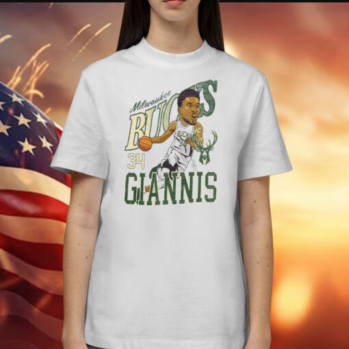 Bucks Giannis Antetokounmpo Caricature Shirt