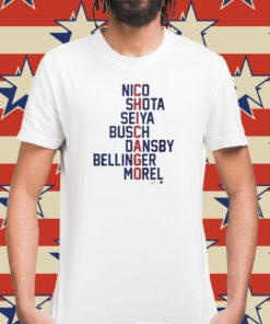 Chicago Names 2024 Nico Shota Seiya Busch Dansby Bellinger Morel t-shirt