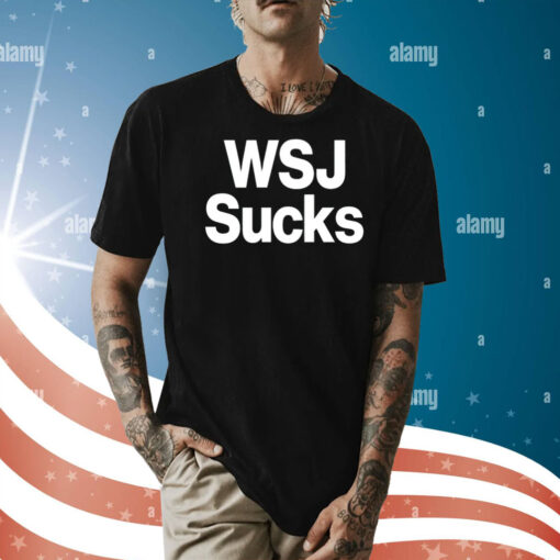 Elon Musk wearing WSJ sucks Shirt