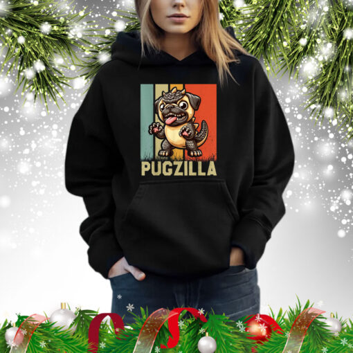 Pug Owner Pugzilla Dog Lover Funny Animal Pet Breeder Hoodie