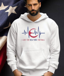 Heartbeat i live for New York Giants football T-shirt
