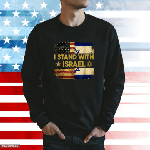 I Stand With Israel America Flag SweatShirt