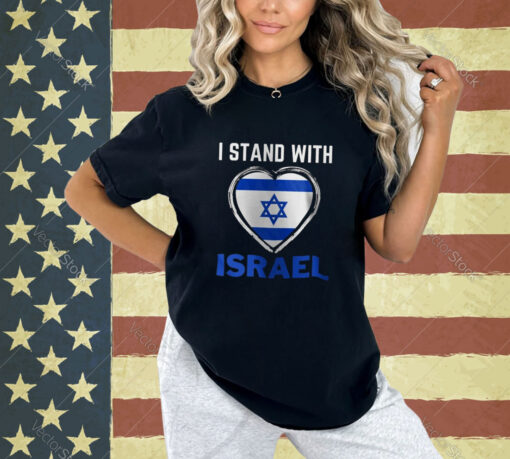 I Stand With Israel Heart T-shirt