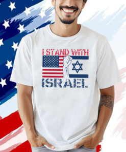 I Stand With Israel Shirt, Israel USA Flags Sweatshirt, Israel T-Shirt