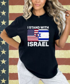 I Stand With Israel Shirt USA American Flag with Israel Flag Shirt Israel T-shirt