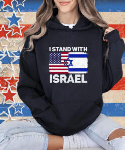 I Stand With Israel Shirt USA American Flag with Israel Flag Shirt Israel T-shirt