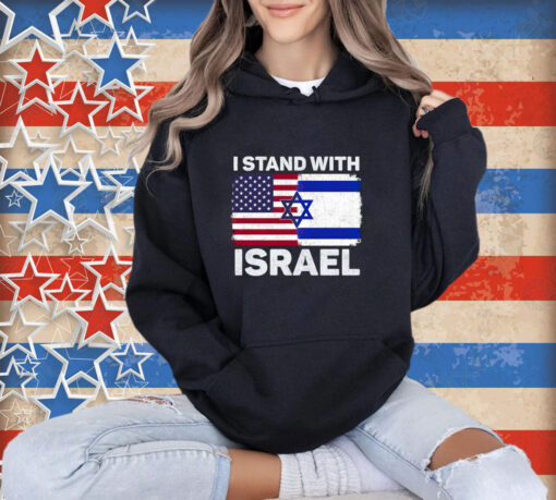 I Stand With Israel Shirt USA American Flag with Israel Flag Shirt Israel T-shirt