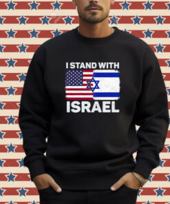 I Stand With Israel Shirt USA American Flag with Israel Flag Shirt Israel T-shirt