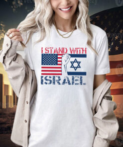 I Stand With Israel Shirt, Israel USA Flags Sweatshirt, Israel T-Shirt