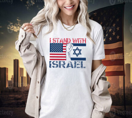 I Stand With Israel Shirt, Israel USA Flags Sweatshirt, Israel T-Shirt