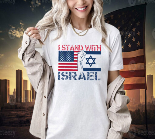 I Stand With Israel Shirt, Israel USA Flags Sweatshirt, Israel T-Shirt