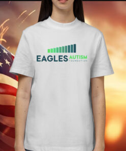 Kylie Kelce wearing eagles autism foundation Shirt