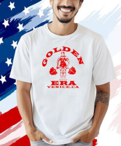 La Knight wearing Golden Era Venice T-shirt