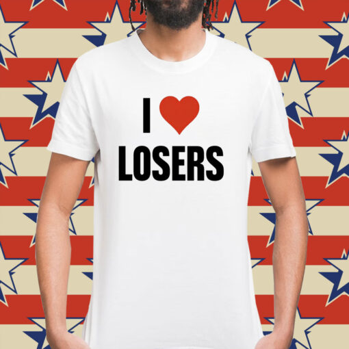 Linabob wearing i love losers Shirt