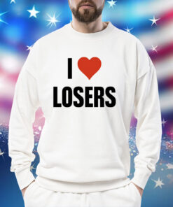 Linabob wearing i love losers Shirt