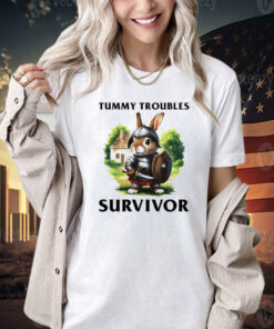 Tummy troubles survivor bunny rabbit T-shirt