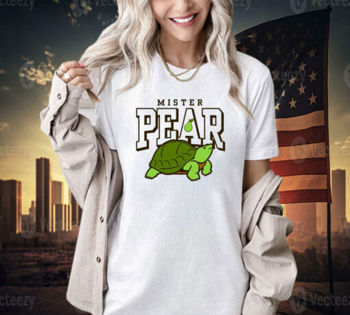 Turtle mister pear varsity T-shirt