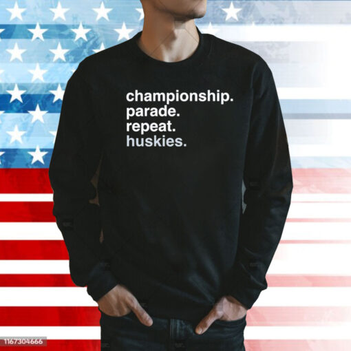 UConn Huskies Championship Parade Repeat Huskies Shirt