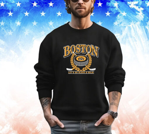 Boston Bruins lets go back and gold NHL T-shirt