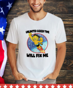 Garfield unlimited screen time will fix me T-Shirt