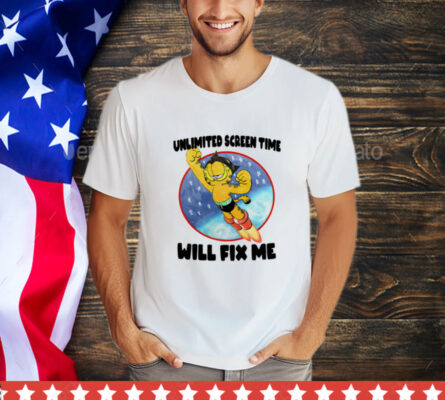 Garfield unlimited screen time will fix me T-Shirt