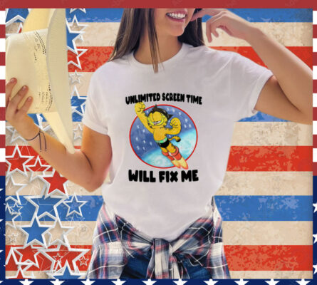 Garfield unlimited screen time will fix me T-Shirt