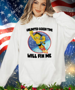 Garfield unlimited screen time will fix me T-Shirt