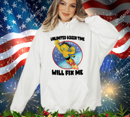 Garfield unlimited screen time will fix me T-Shirt