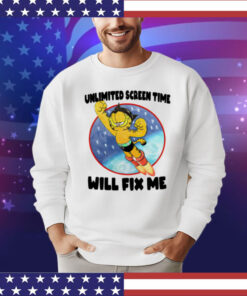 Garfield unlimited screen time will fix me T-Shirt