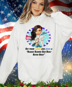 Get these lashes and avoid a bleach blonde bad built butch body T-Shirt