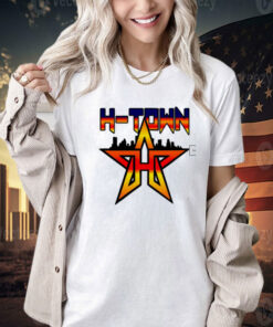 Houston Astros Skyline H Town Baseball Shirt