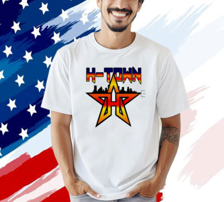 Houston Astros Skyline H Town Baseball Shirt