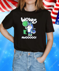 Minnesota Timberwolves Bluey Wolves Awooooo Tee Shirts