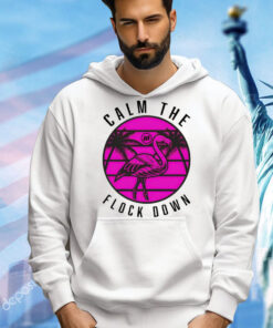 Official Flamingo calm the flock down T-Shirt