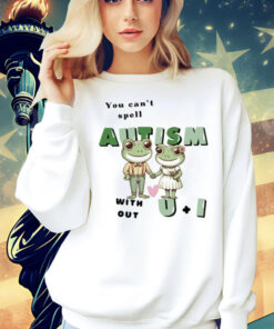 Official You cant spell autism without u and i frog Shirt